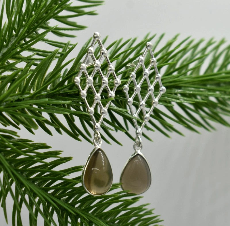 Smoky Quartz Earrings - Jewelry